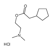 Cyclopentaneacetic acid, 2-(dimethylamino)ethyl ester, hydrochloride结构式