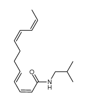 (2Z,4E,8Z,10Z)-N-isobutyldodeca-2,4,8,10-tetraenamide结构式