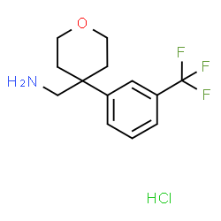 4-[3-(Trifluoromethyl)phenyl]oxan-4-ylmethanamine hydrochloride结构式