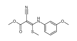 methyl 3-(m-anisidino)-2-cyano-3-methylthioacrylate Structure