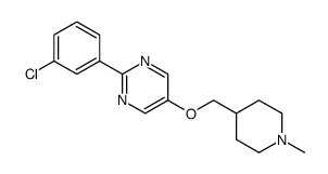 2-(3-chlorophenyl)-5-[(1-methylpiperidin-4-yl)methoxy]pyrimidine Structure