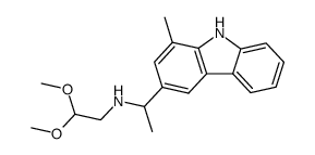 2,2-dimethoxy-N-(1-(1-methyl-9H-carbazol-3-yl)ethyl)ethan-1-amine结构式