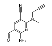 6-amino-5-formyl-2-(methyl(prop-2-yn-1-yl)amino)nicotinonitrile Structure