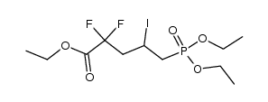 Ethyl 2,2-Difluoro-4-iodo-5-(diethoxyphosphinyl)pentanoate Structure