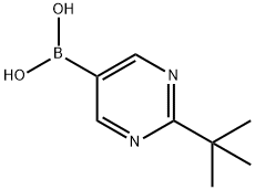 (2-(tert-Butyl)pyrimidin-5-yl)boronic acid结构式