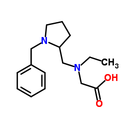 N-[(1-Benzyl-2-pyrrolidinyl)methyl]-N-ethylglycine结构式