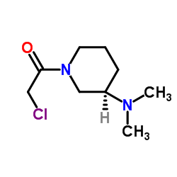 2-Chloro-1-[(3R)-3-(dimethylamino)-1-piperidinyl]ethanone结构式