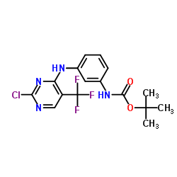 tert-Butyl (3-((2-chloro-5-(trifluoromethyl)pyrimidin-4-yl)amino)phenyl)carbamate picture