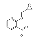 Pyridine, 3-nitro-2-(oxiranylmethoxy)- (9CI) structure