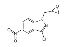 3-Chlor-1-(2,3-epoxypropyl)-5-nitroindazol结构式