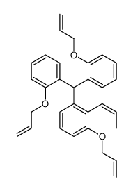 1-[bis(2-prop-2-enoxyphenyl)methyl]-3-prop-2-enoxy-2-prop-1-enylbenzene结构式
