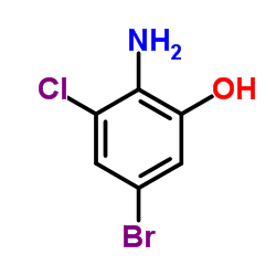2-Amino-5-bromo-3-chlorophenol结构式