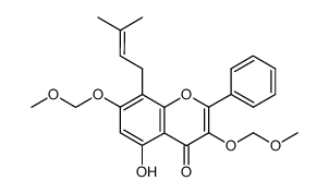 5-hydroxy-3,7-bis(methoxymethoxy)-8-(3-methylbut-2-en-1-yl)-2-phenyl-4H-chromen-4-one Structure