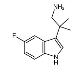 2-(5-fluoro-1H-indol-3-yl)-2-methylpropan-1-amine结构式