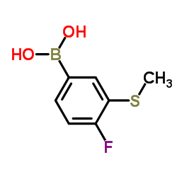 4-Fluoro-3-(methylthio)phenylboronic acid Structure