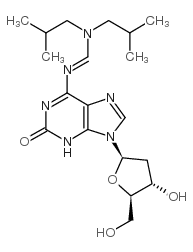 n6-(diisobutylaminomethylidene)-2'-deoxyisoguanosine structure