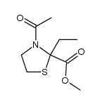 methyl 3-acetyl-2-ethyl-1,3-thiazolidine-2-carboxylate Structure