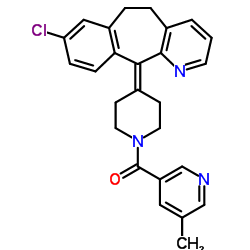 [4-(8-Chloro-5,6-dihydro-11H-benzo[5,6]cyclohepta[1,2-b]pyridin-11-ylidene)-1-piperidinyl](5-methyl-3-pyridinyl)methanone结构式