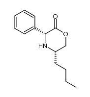 (-)-(3R,5S)-5-butyl-3-phenylmorpholin-2-one Structure