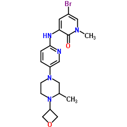 5-Bromo-1-methyl-3-({5-[3-methyl-4-(3-oxetanyl)-1-piperazinyl]-2-pyridinyl}amino)-2(1H)-pyridinone Structure