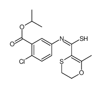 propan-2-yl 2-chloro-5-[(6-methyl-2,3-dihydro-1,4-oxathiine-5-carbothioyl)amino]benzoate Structure