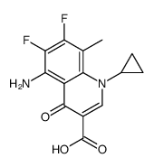 5-氨基-1-环丙基-6,7-二氟-8-甲基-4-氧代-1,4-二氢喹啉-3-羧酸结构式