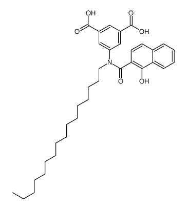 5-[hexadecyl[(1-hydroxy-2-naphthyl)carbonyl]amino]isophthalic acid结构式