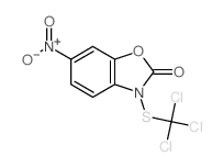 6-nitro-3-(trichloromethylsulfanyl)benzooxazol-2-one结构式