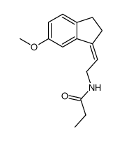 (Z)-N-[2-(6-methoxyindan-1-ylidene)-ethyl]propionamide结构式