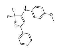 4,4,4-trifluoro-3-((4-methoxyphenyl)amino)-1-phenylbut-2-en-1-one Structure
