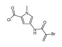 4-[(2-bromoacryloyl)amino]-1-methyl-1H-pyrrole-2-carboxylic acid chloride结构式