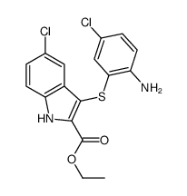 ethyl 3-(2-amino-5-chlorophenyl)sulfanyl-5-chloro-1H-indole-2-carboxylate Structure