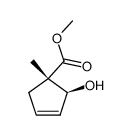 3-Cyclopentene-1-carboxylicacid,2-hydroxy-1-methyl-,methylester,(1S,2S)- Structure