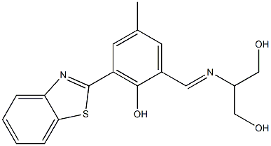 1,​3-​Propanediol, 2-​[[[3-​(2-​benzothiazolyl)​-​2-​hydroxy-​5-​methylphenyl]​methylene]​amino]​- structure