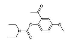 2-acetyl-4-methoxyphenyl diethylcarbamate结构式