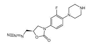 (R)-5-(azidomethyl)-3-(3-fluoro-4-(piperazin-1-yl)phenyl)oxazolidin-2-one结构式