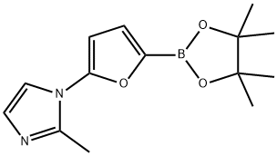 5-(2-Methylimidazol-1-yl)furan-2-boronic acid pinacol ester结构式