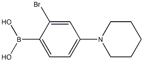 2-Bromo-4-(piperidin-1-yl)phenylboronic acid结构式