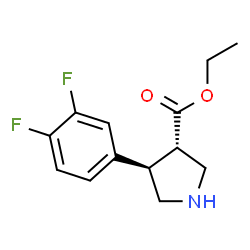 反式-4-(3,4-二氟苯基)吡咯烷-3-羧酸乙酯盐酸盐图片