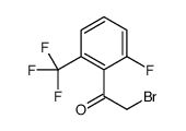 2-Bromo-2'-fluoro-6'-(trifluoromethyl)acetophenone, 2-Bromo-1-[2-fluoro-6-(trifluoromethyl)phenyl]ethan-1-one Structure