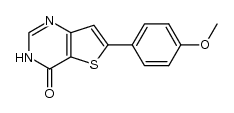 6-(4-Methoxyphenyl)thieno[3,2-d] pyrimidin-4(3H)-one结构式