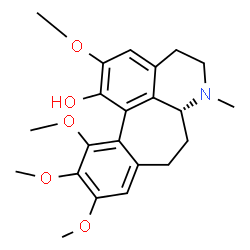 (6aR)-4,5,6,6a,7,8-Hexahydro-2,10,11,12-tetramethoxy-6-methylbenzo[6,7]cyclohept[1,2,3-ij]isoquinolin-1-ol Structure