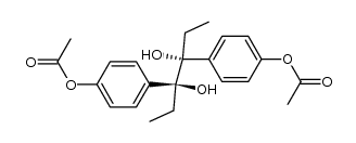 meso-3,4-bis-(4-acetoxy-phenyl)-hexane-3,4-diol Structure