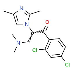 2-Propen-1-one,1-(2,4-dichlorophenyl)-3-(dimethylamino)-2-(2,4-dimethyl-1H-imidazol-1-yl)- Structure