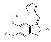5,6-Dimethoxy-3-(2-thienylmethylidene)-1H-indolin-2-one结构式
