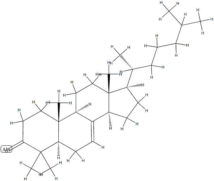 4,4-Dimethyl-5α-cholest-7-en-3-one结构式