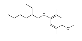 1,4-diiodo-2-methoxy-5-(2-ethylhexyloxy)benzene结构式