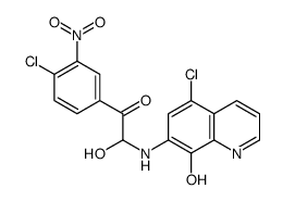 2-[(5-chloro-8-hydroxyquinolin-7-yl)amino]-1-(4-chloro-3-nitrophenyl)-2-hydroxyethanone Structure