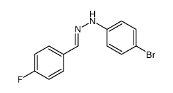 4-bromo-N-[(E)-(4-fluorophenyl)methylideneamino]aniline Structure