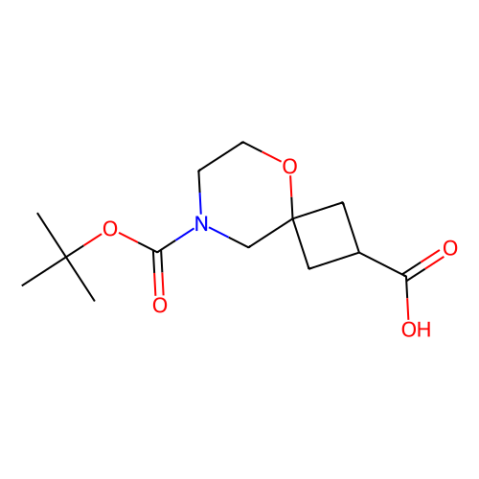 cis-8-tert-butoxycarbonyl-5-oxa-8-azaspiro[3.5]nonane-2-carboxylic acid structure